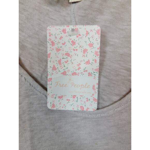 Free People Size XS Linen Blend Ombre "Strawberry Top" New with Tag Black - Picture 3 of 6